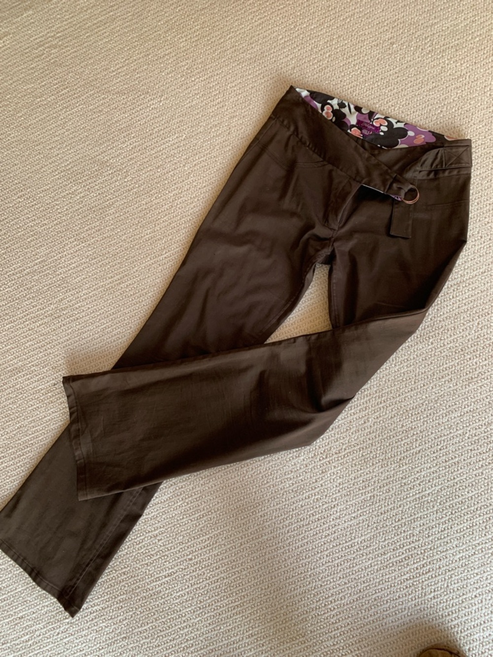 Women's Brown Boot Cut Pants - Classic Flare